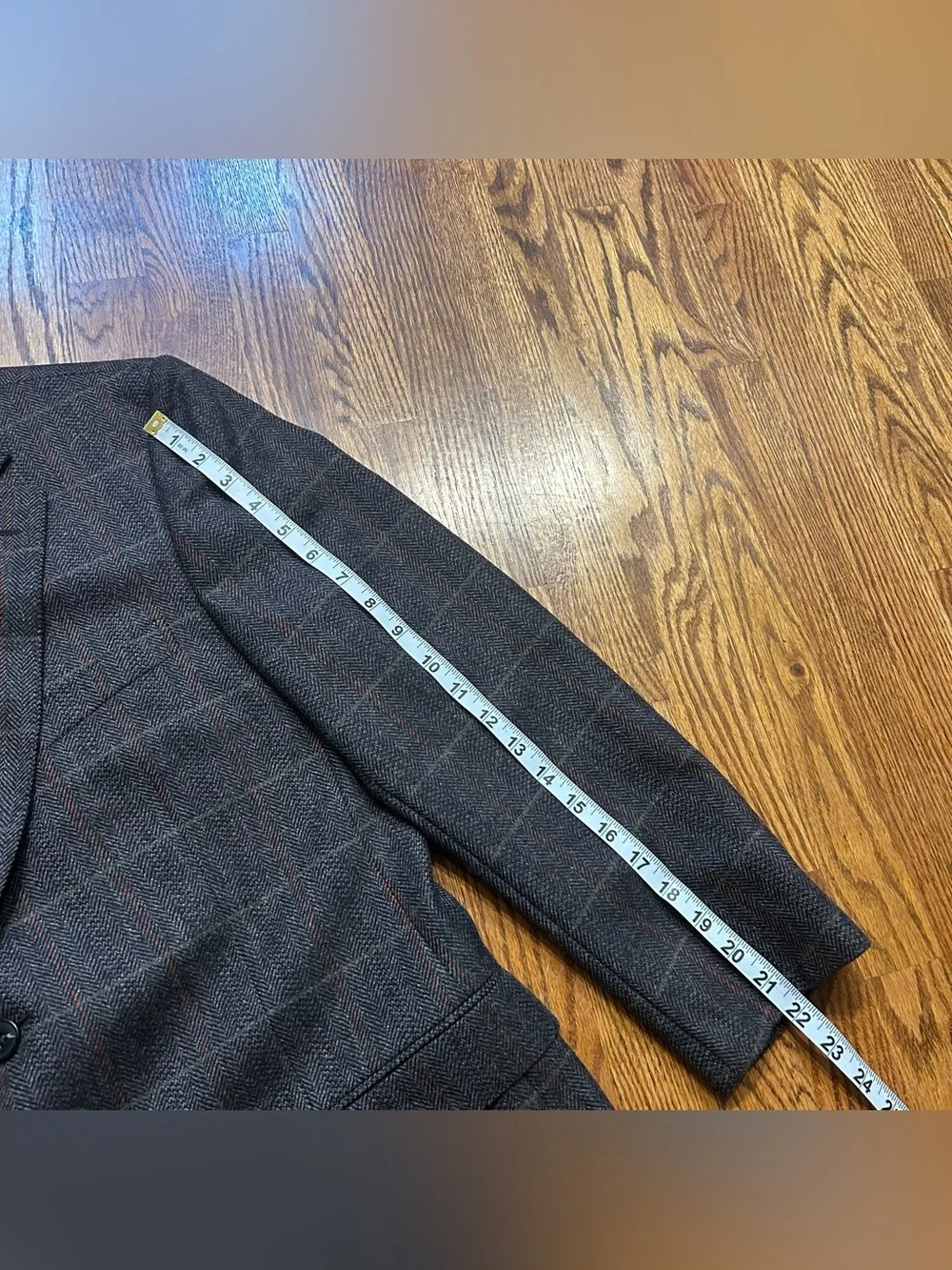 Ermenegildo Zegna Wool & Cashmere Sport Coat Size 50 R Windowpane Plaid Grey